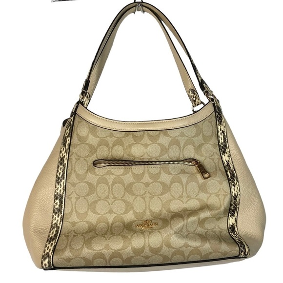 Coach Kristy Brown Shoulder Bag In Colorblock Signature Canvas - Picture 2 of 9